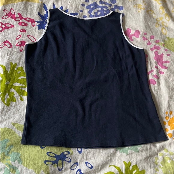 Made in Vancouver Navy Tank Top with Buckle Straps - Picture 5 of 5